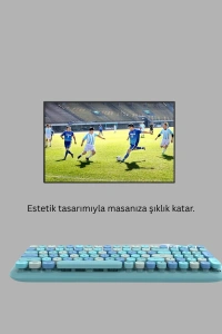Kablosuz Retro Klavye ve Mouse Seti – 104 Tuşlu, Sessiz Yazım