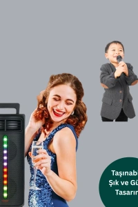 Kablosuz RGB Işıklı Bluetooth Hoparlör | Ev, Parti ve Açık Hava Kullanımı
