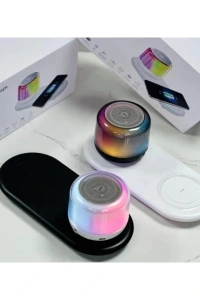 Kablosuz Şarj Standlı Bluetooth Hoparlör