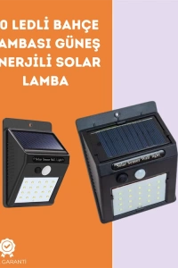 Kablosuz Solar LED Lamba | Bahçe, Veranda, Merdiven Işığı, Otomatik Aç-Kapa Sensörlü