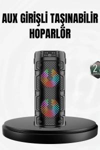 Kablosuz Stereo Hoparlör USB + SD Kart + AUX Destekli Bluetooth 5.0