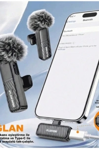 Kablosuz Type-C Yaka Mikrofonu