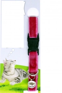 Kadife Dokulu Ayarlanabilir Çıngıraklı Kedi Tasması