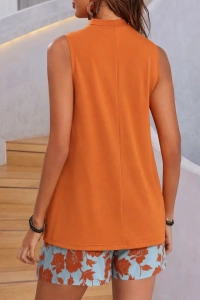 Kadın Askılı V Yakalı Sandy Bluz Ve Desenli Short Ikili Takım