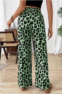 Kadın Beli Lastikli Leopar Desen Süprem Pantolon