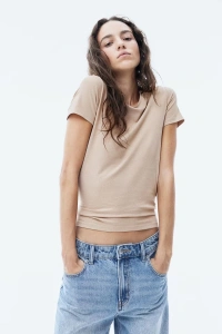 Kadın Bisiklet Yaka Regular Kalıp T-shirt