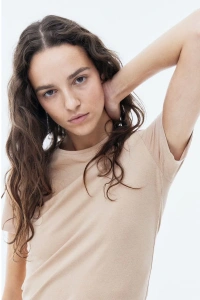 Kadın Bisiklet Yaka Regular Kalıp T-shirt