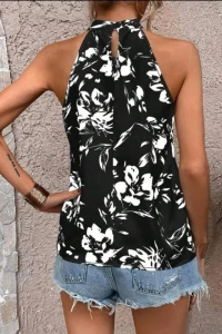 Kadın çiçek Desenli Mikro Kumaş Bluz