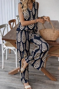 Kadın Desenli Dokuma Viskon Takım