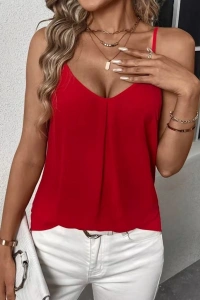 Kadın Ip Askılı V Yakalı Sandy Bluz