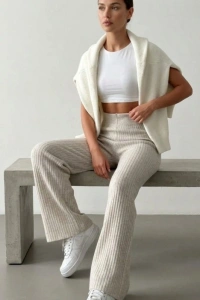 Kadın Kaşkorse Bol Paça Pantolon