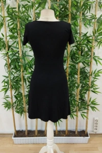 Kadın Kısa Kollu Derin Büzgülü V Yakalı Viskon Elbise