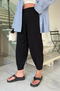 Kadın Krep Kumaş Balon Pantolon