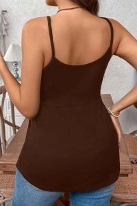 Kadın önden çapraz Askılı Uzun Vıskon Bluz