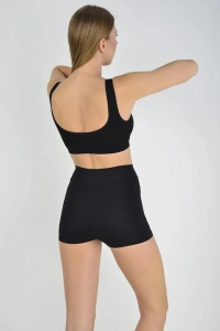 Kadın Sporcu Kısa Şort Boxer Vizon