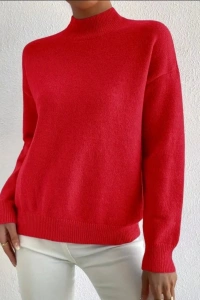 Kadın Uzun Kollu Balıkçı Yaka Triko Bluz