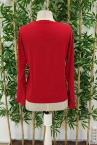 Kadın Uzun Kollu Bisiklet Yaka Gülümseyen Surat Desenli Viskon Bluz