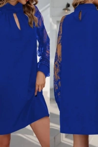 Kadın Uzun Kollu Damla Detaylı Sandy Mini Elbise