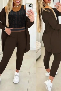 Kadın Uzun Kollu Krep üçlü Takım