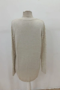 Kadın Uzun Kollu V Yakalı Mini Triko Elbise