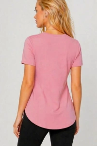 Kadın Yırtmaç Detaylı Viskon Kumaş Bluz