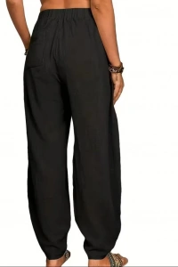 Kadın Yüksek Bel Cep Detaylı Pantolon