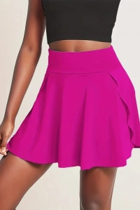 Kadın Yüksek Bel Cepli Sandy Short Etek