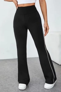 Kadın Yüksel Bel Yan şerit Detaylı Uzun Dalgıç Tayt