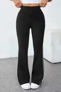 Kadın Yüksel Bel Yan şerit Detaylı Uzun Dalgıç Tayt