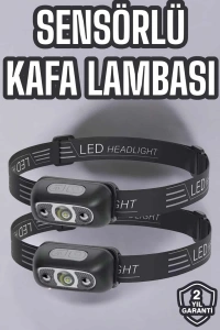 Kafa Lambası Kamp Lambası Led Işık Şarjlı Ayarlanabilir
