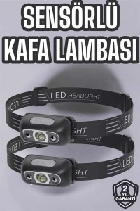 Kafa Lambası Kamp Lambası Led Işık Şarjlı Ayarlanabilir