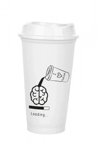 Kahve Bardağı - Kapaklı Beyaz 473 ml