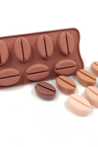 Kahve Çekirdeği Şekilli Silikon Kalıp