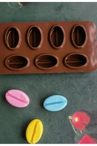 Kahve Çekirdeği Şekilli Silikon Kalıp