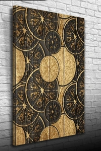 Kahve Tonlarda Desenler Kanvas Tablo 50 x 70