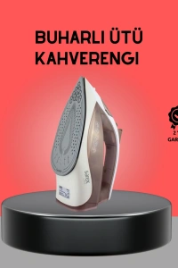 Kahverengi Buharlı Ütü 2200W Sürekli Buhar 120 g Şok Buhar