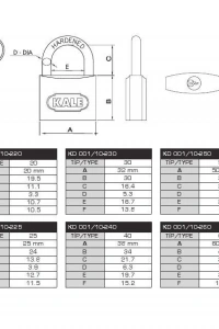 Kale 32 mm Sarı Pirinç Asma Kilit KD-001/10-230