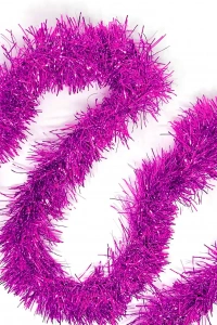 Kalın Simli Parti Süsü 2 Metre Fuşya