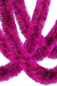 Kalın Simli Parti Süsü 2 Metre Fuşya