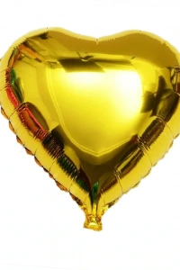 Kalp Balon Folyo Sarı 60 cm 24 inç