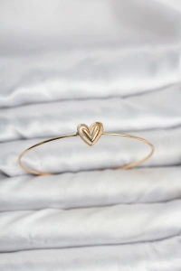 Kalp Model Gold Renk Bileklik
