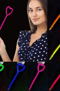 Kalp Şekili Glow Çubuk Seti 6 Adet