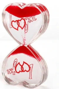 Kalp Şeklinde Jel Kum Saati