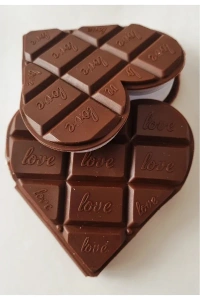 Kalp Tasarımlı Çikolata Not Defteri