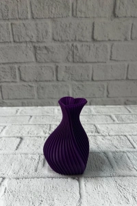 Kalpli Mor Mini Vazo 5 cm Dekoratif Masa Üstü Aksesuar