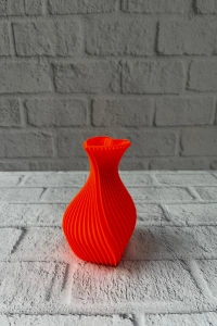 Kalpli Turuncu Dekoratif Vazo 11 cm Modern Şık Masaüstü Aksesuar
