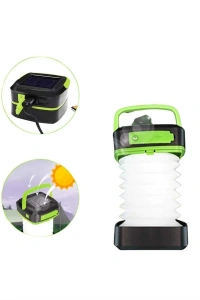 Kamp Lambası Katlanabilir Lamba Solar Şarjlı Led Lamba El Fenerli