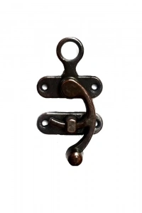 Kancalı Yay Gözü, Ahşap Kutu Klipsi - Büyük, Antik, 100 Adet