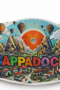 Kapadokya Temalı Silikon Buzdolabı Magneti Model 4