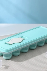 Kapaklı Buz Kalıbı Yapışmaz - Bas Parmak Kolay Çıkar